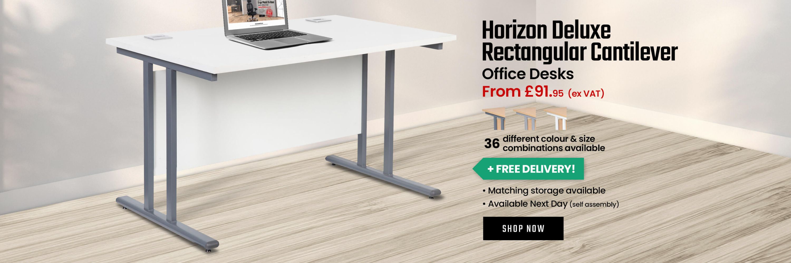 Horizon Deluxe Rectangular Office Desk