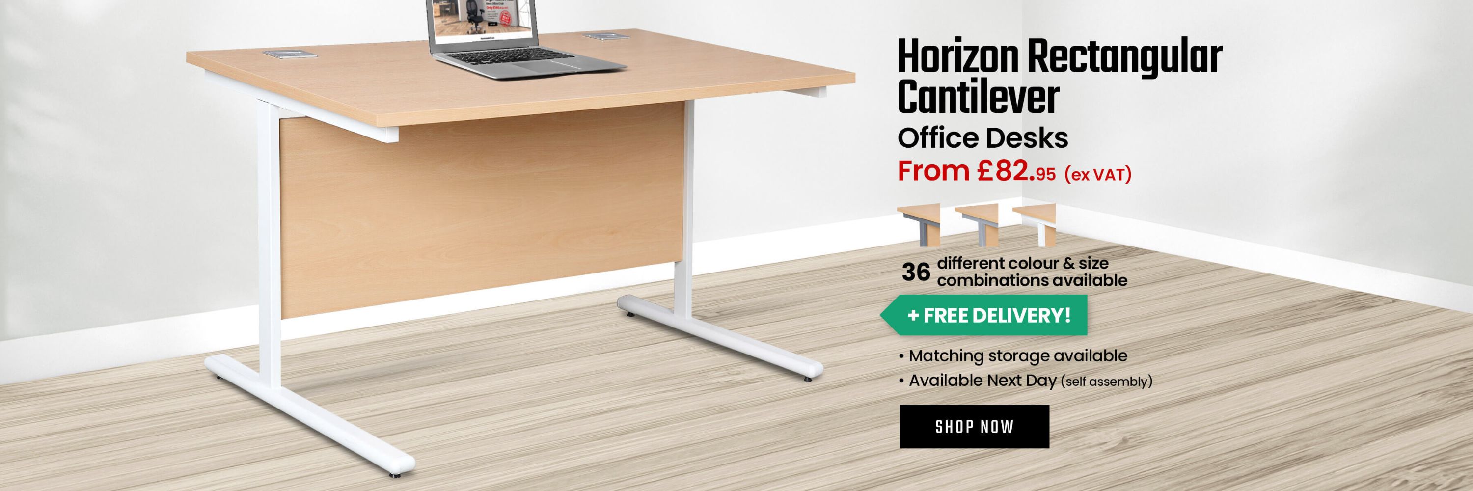 Horizon Rectangular Office Desk   £82.95