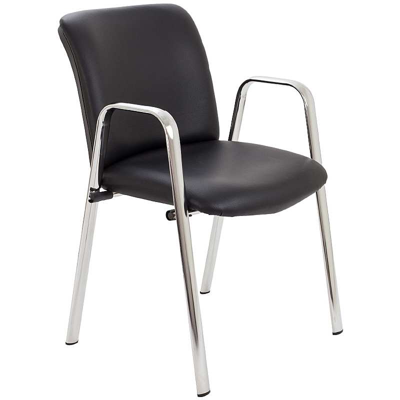 Pavilion Faux Leather Stacking Visitor Chair