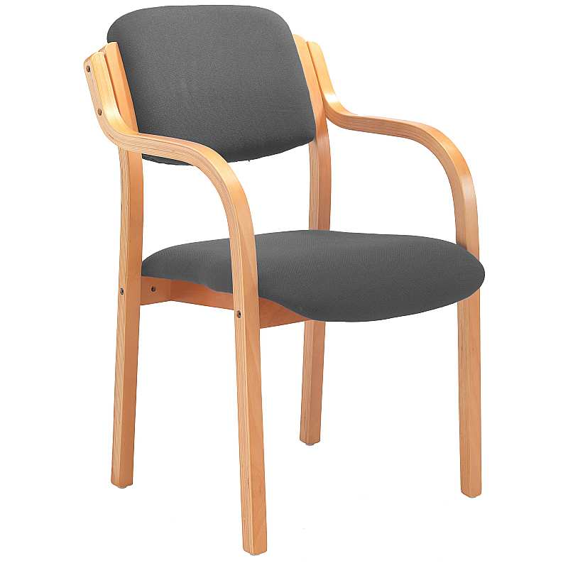 Renoir Wooden Framed Stacking Visitor Chairs with