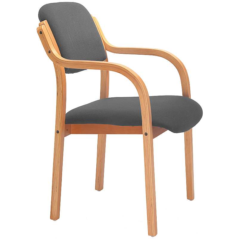 Renoir Wooden Framed Stacking Visitor Chairs with Arms from our Visitor