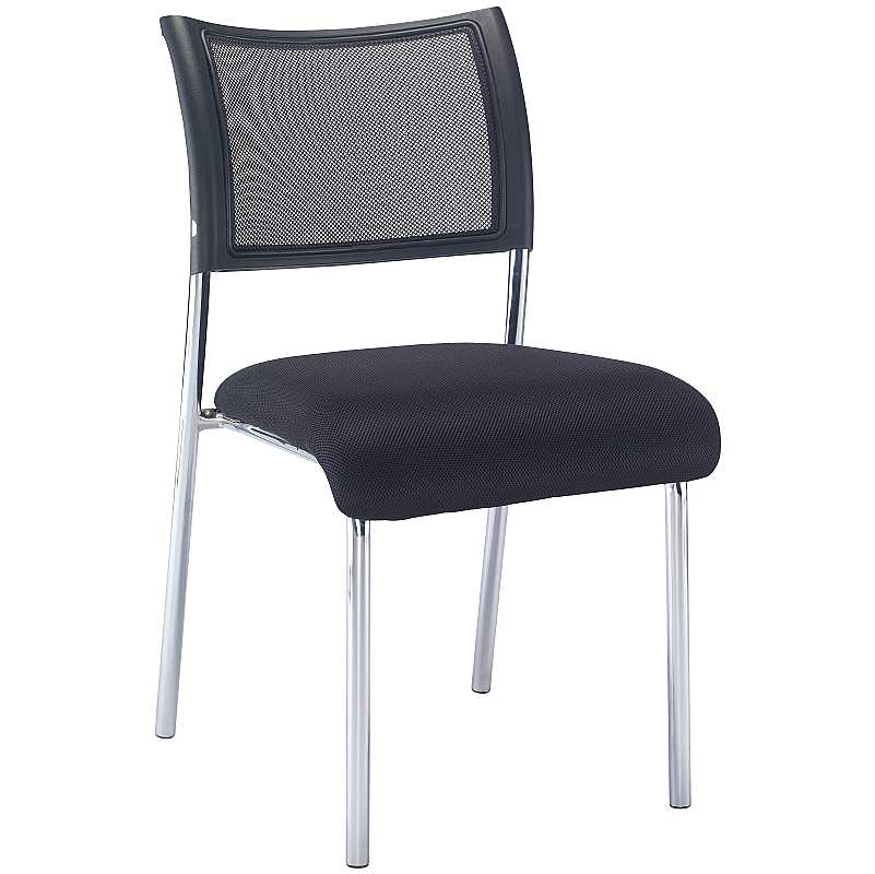 Jupiter Chrome Fabric Stacking Conference Chair