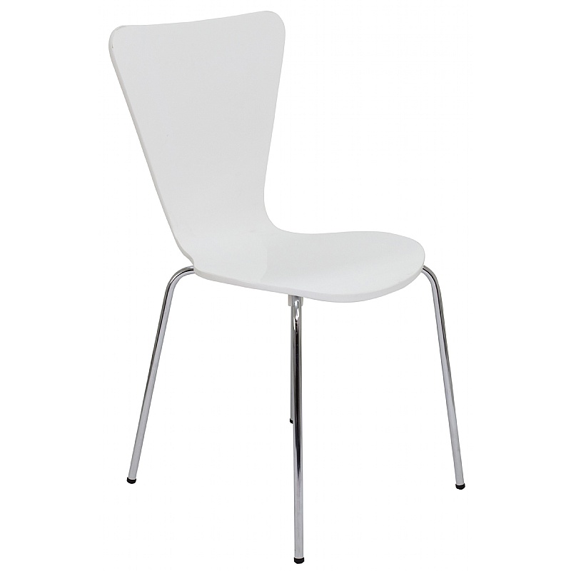 Picasso Contract White Stacking Cafe Chair
