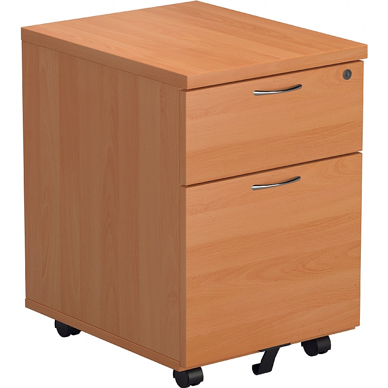 Office Essentials Wooden 2 Drawer Low Under Desk M