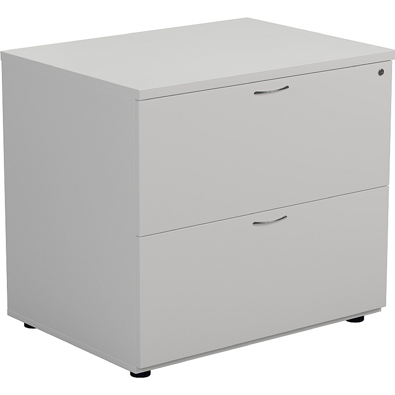 Office Essentials 2 Drawer Heavy Duty Wooden Side Filers - Office Storage