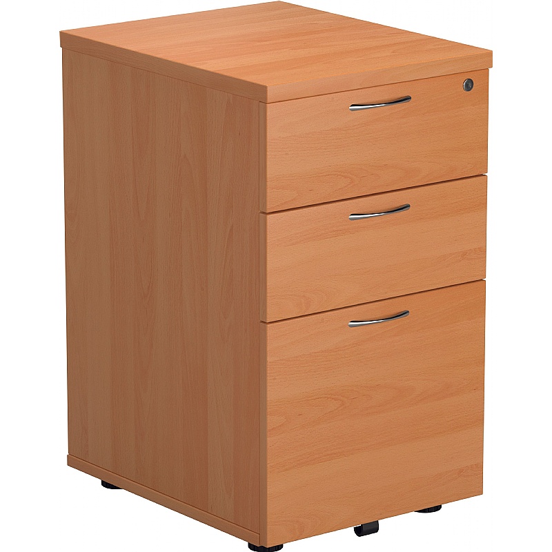 Office Essentials Wooden 3 Drawer Under Desk Static Pedestals from our Office Drawers range.