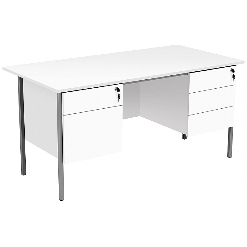 Eco 18 Rectangular Office Desks with 2 and 3 Drawe
