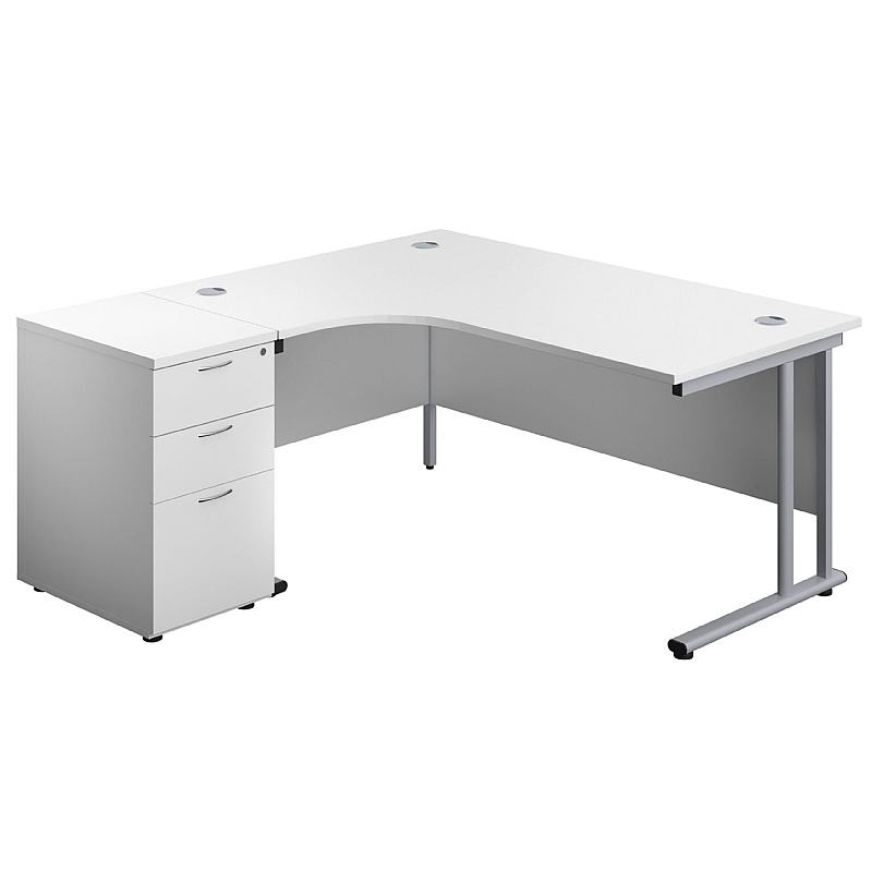 Interface Ergonomic Radial Office Desks with Desk