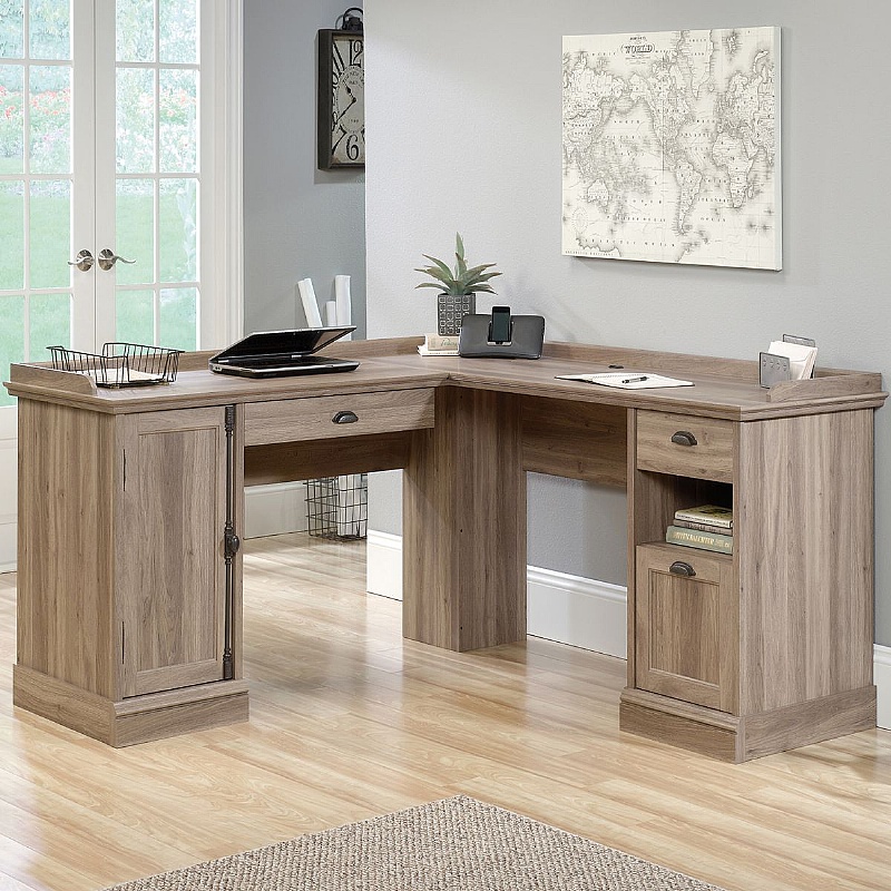 Barrister L-Shaped Home Office Corner Desk - Office Desks