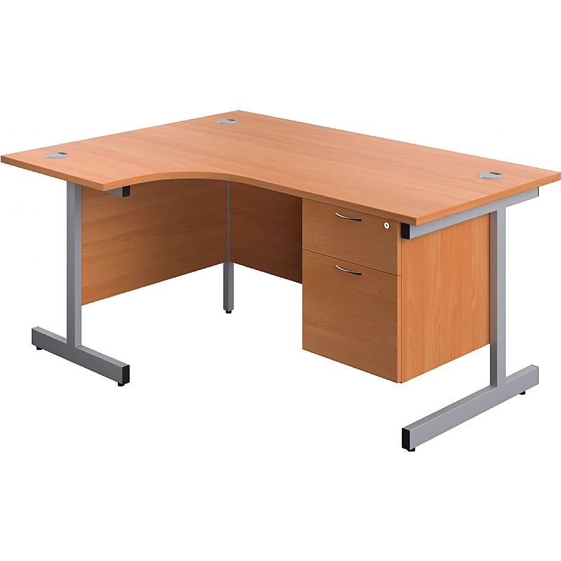 Ratio Ergonomic Radial Office Desks With Single Fi