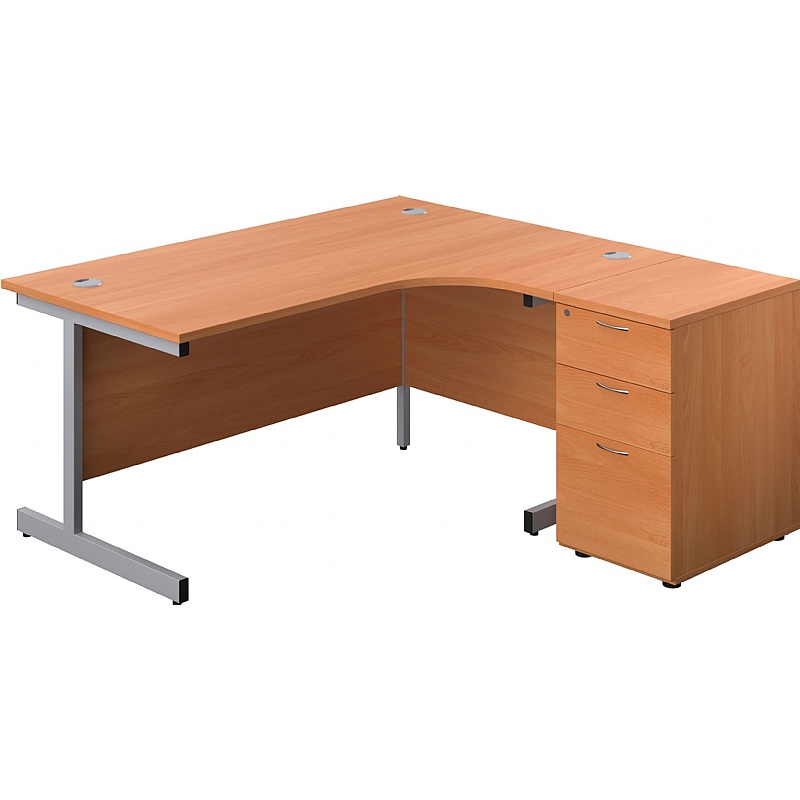 Ratio Ergonomic Radial Office Desks with Desk End