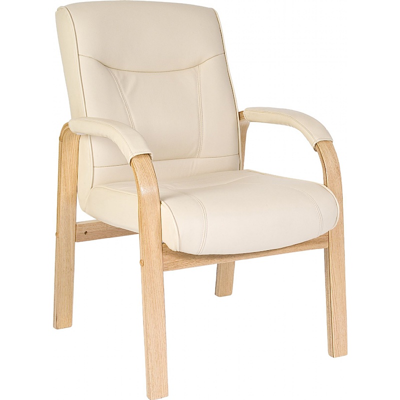 Knightsbridge Cream Bonded Leather Visitor Chair