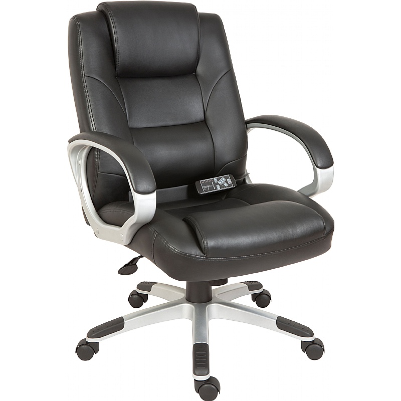 Lumbar Massage Executive Faux Leather Office Chair