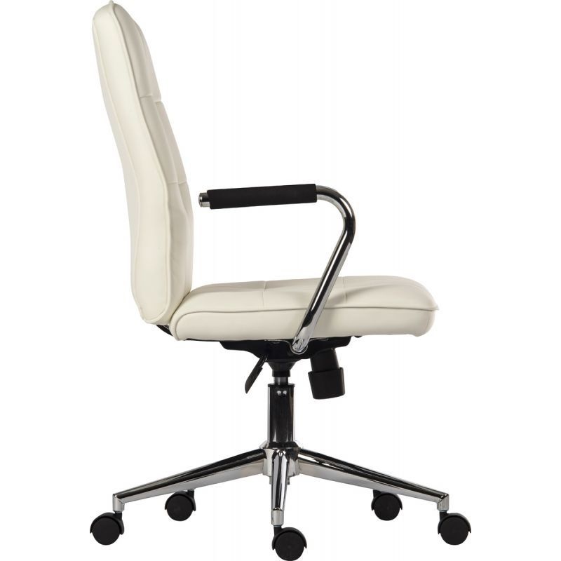Piano White Executive Bonded Leather Office Chair from our Leather