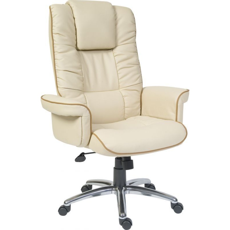 Windsor Cream Executive Bonded Leather Office Chair - Office Chairs