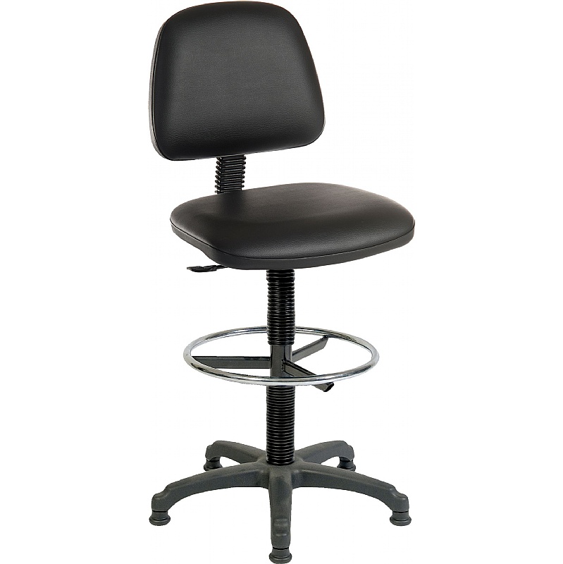 Ergo Blaster Faux Leather Draughtsman Chairs
