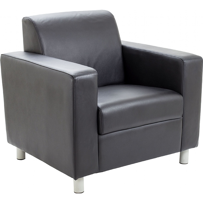 Iceberg Leather Faced Office Armchair