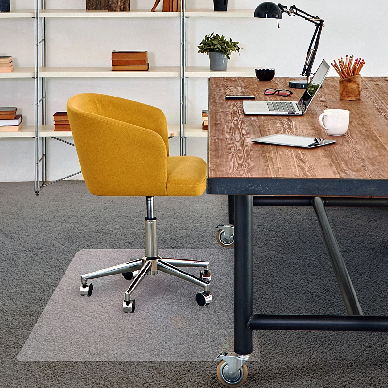 Cleartex Advantagemat Rectangular PVC Chair Mat for Low Pile Carpets - Office Accessories