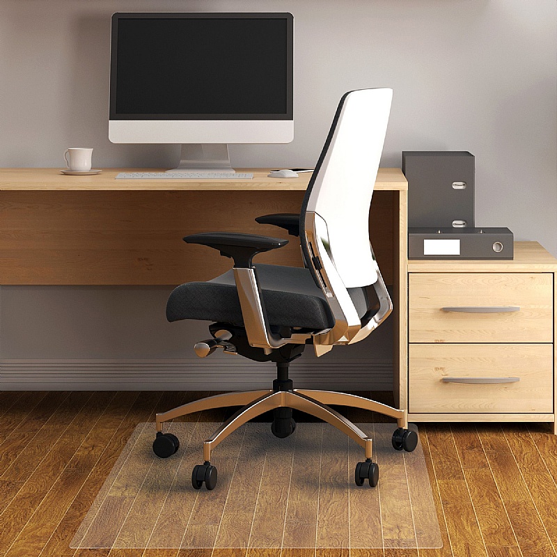 Cleartex Advantagemat Rectangular PVC Chair Mat for Hard Floors - Office Accessories