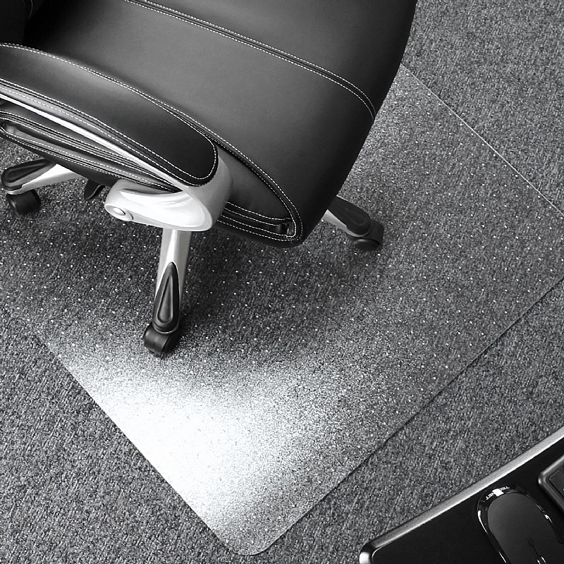 Cleartex Ultimat Polycarbonate Rectangular Chair Mat for Thick Pile Carpets - Office Accessories