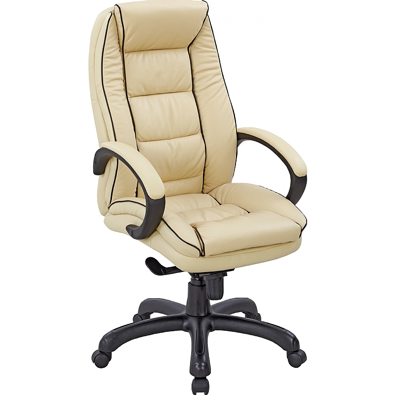 Truro High Back Leather Faced Executive Office Chairs - Office Chairs