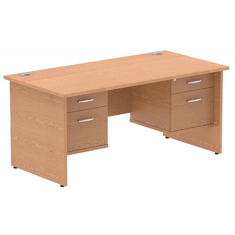 Impulse Panel End Rectangular Office Desk With Dou