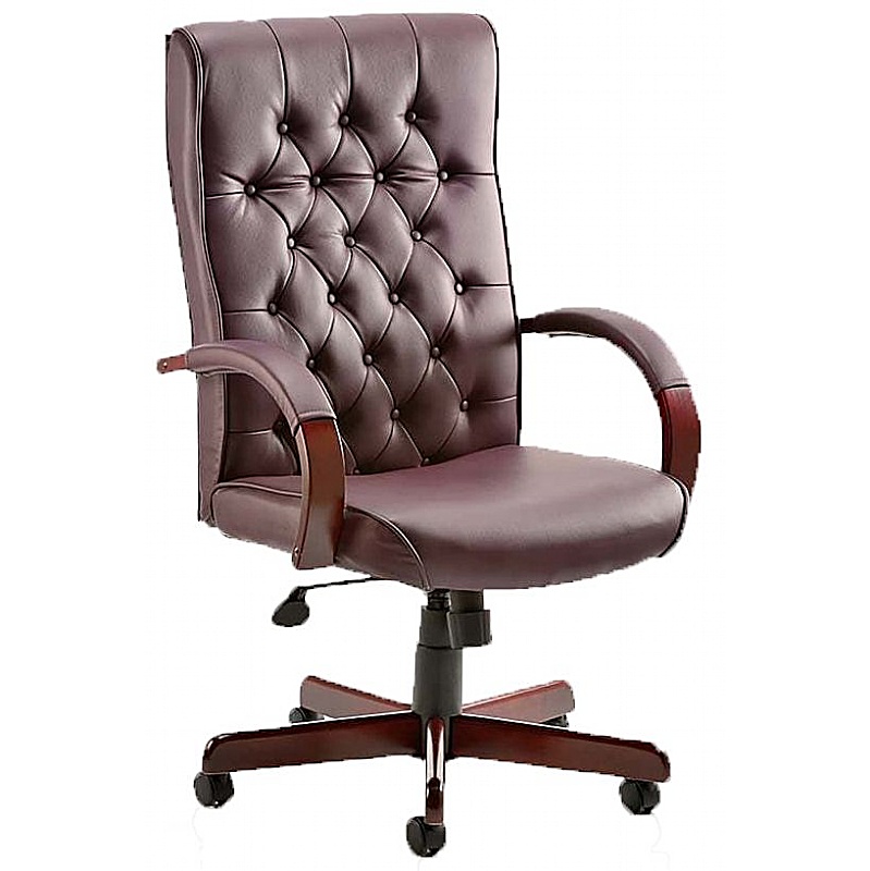 Chesterfield Traditional Leather Faced Executive