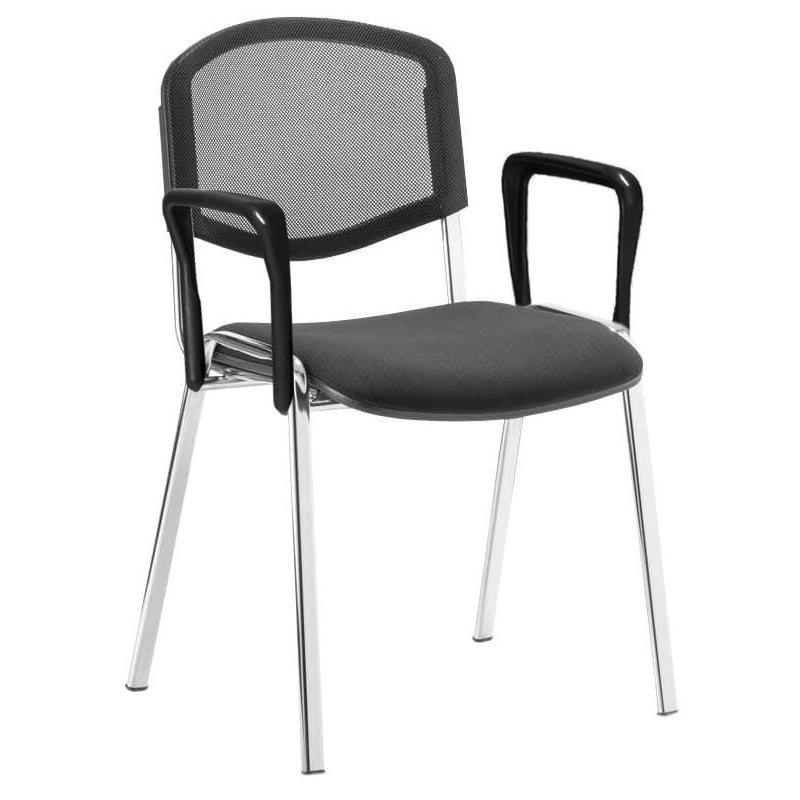 Iso Chrome Frame Mesh Back Conference Chair With A