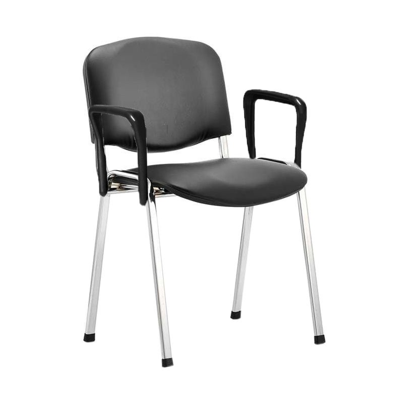 Iso Chrome Frame Vinyl Conference Chair With Arms