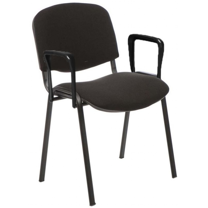 Iso Black Frame Conference Chair With Arms