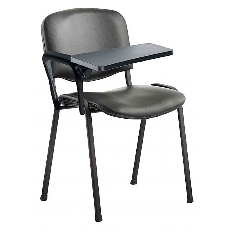 Iso Black Frame Vinyl Conference Chair With Writin