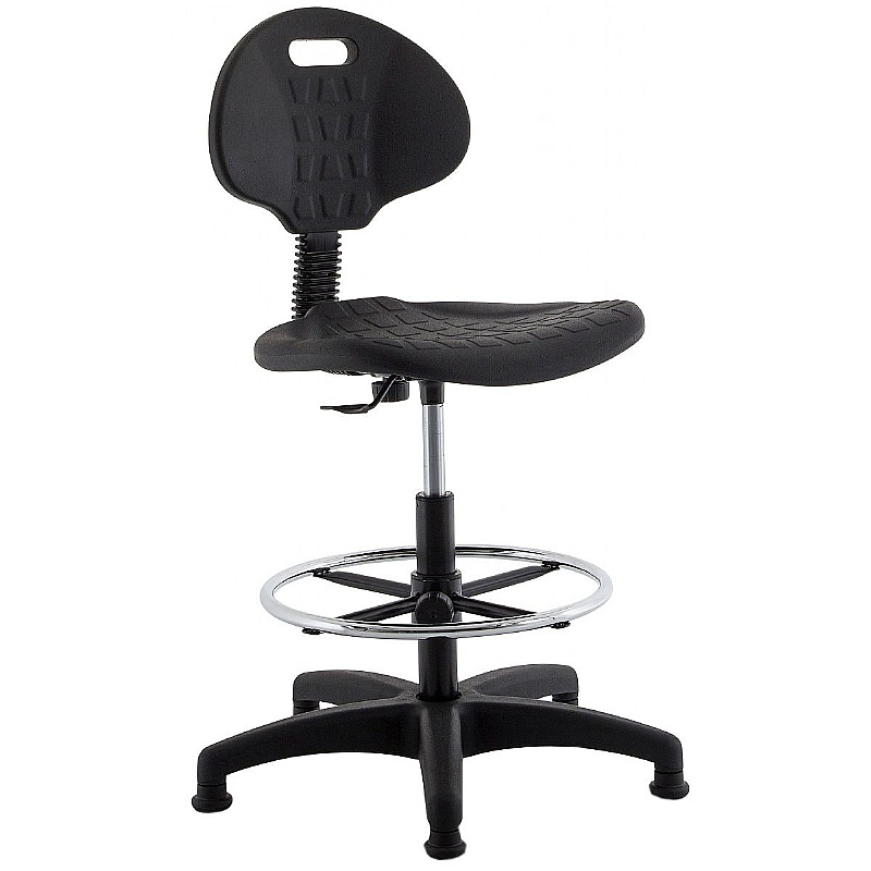 Malaga Hi Rise Poly Industrial Draughtsman Chair