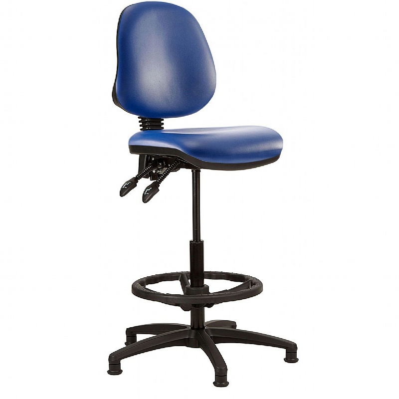 Kirby Medium Back Vinyl Draughtsman Chair