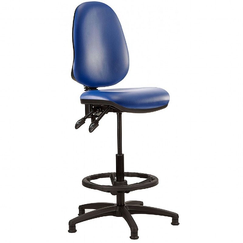 Kirby High Back Vinyl Draughtsman Chair