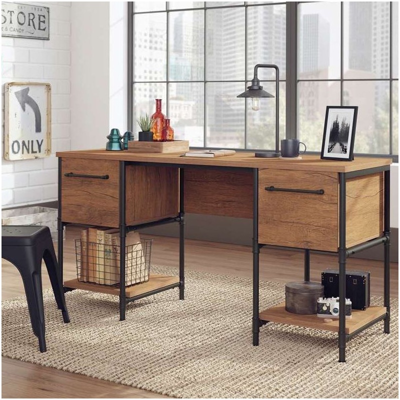 Iron Foundry Double Pedestal Home Office Desk
