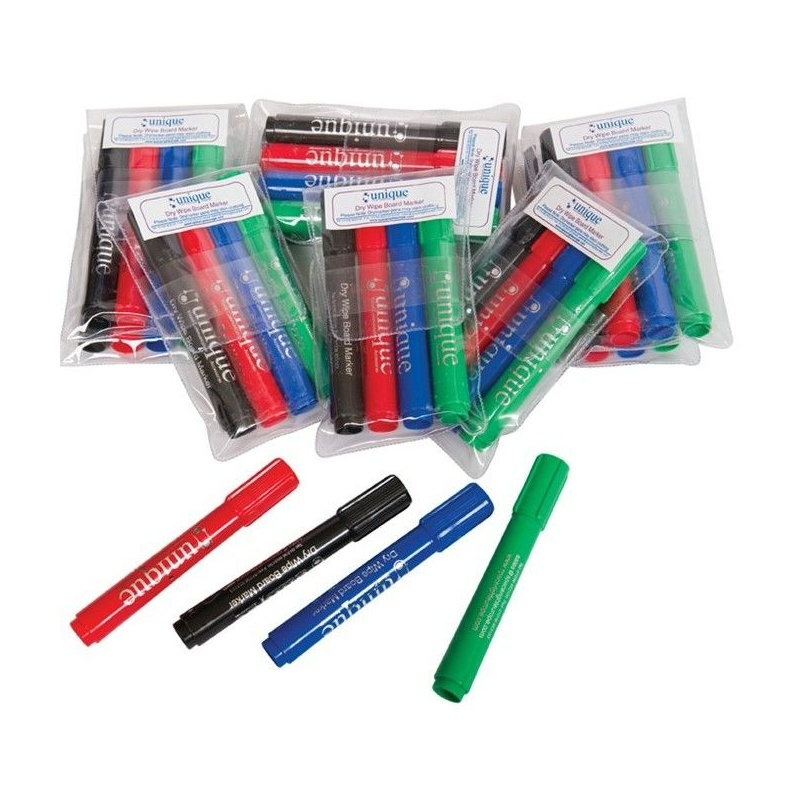 Drywipe Pens Pack of 4 Assorted Colours from our Display Accessories