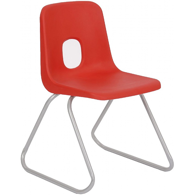 Series E Skid Base School Chair Red