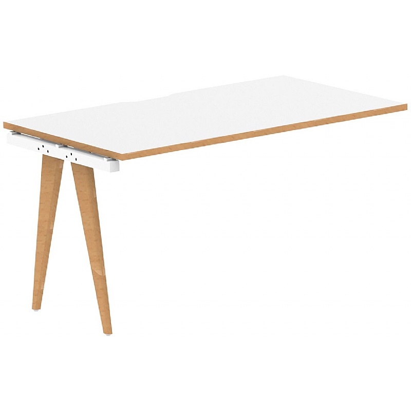 Oslo Scandi Rectangular Bench Extension Desks - Office Desks