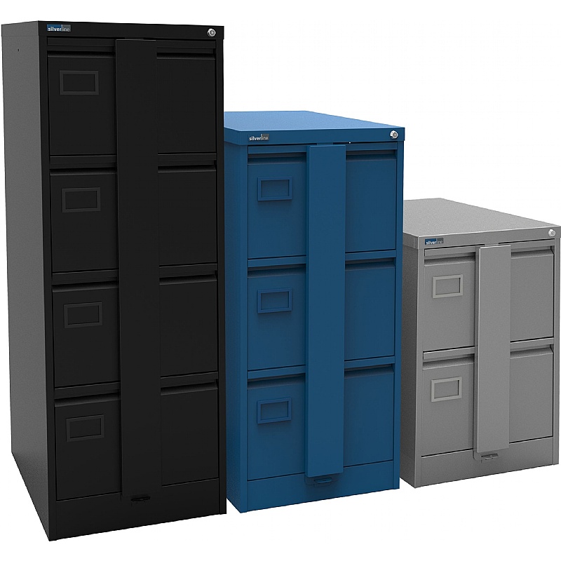 Silverline Executive Secure Metal Filing Cabinets