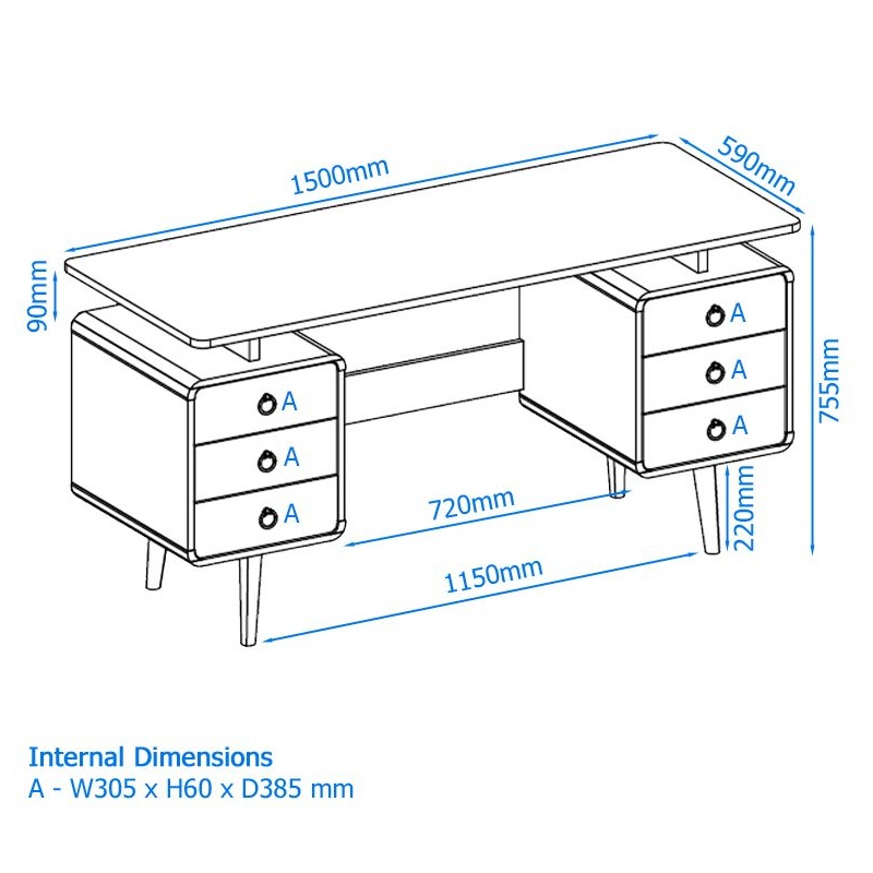 Somerset Home Office Desk from our Home Computer Desks range.