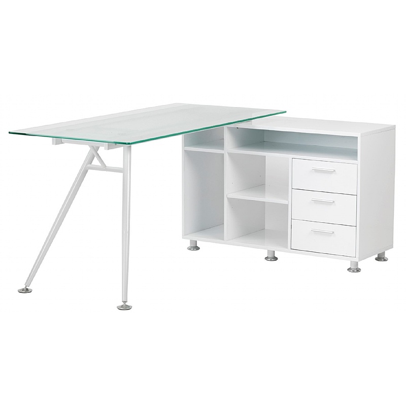 Augusta Glass Home Office Corner Desk from our Home Computer Desks range.