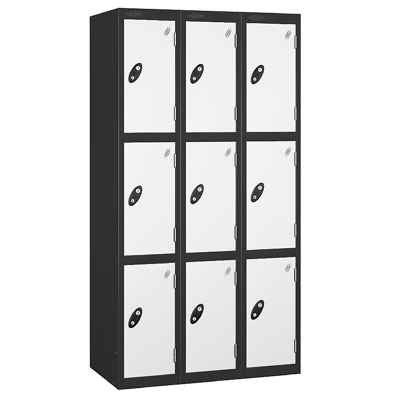 Hasp & Staple Lockers - Atom Antibacterial Probe Lockers With Black Carcass