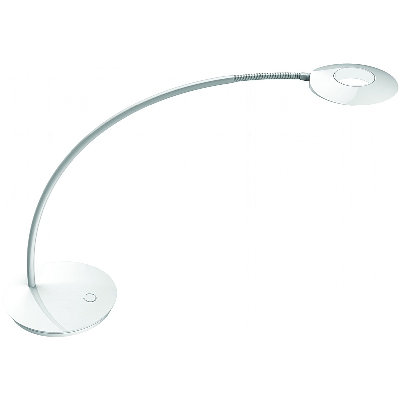 Aero White LED Desk Lamp with Dimmer - Office Accessories