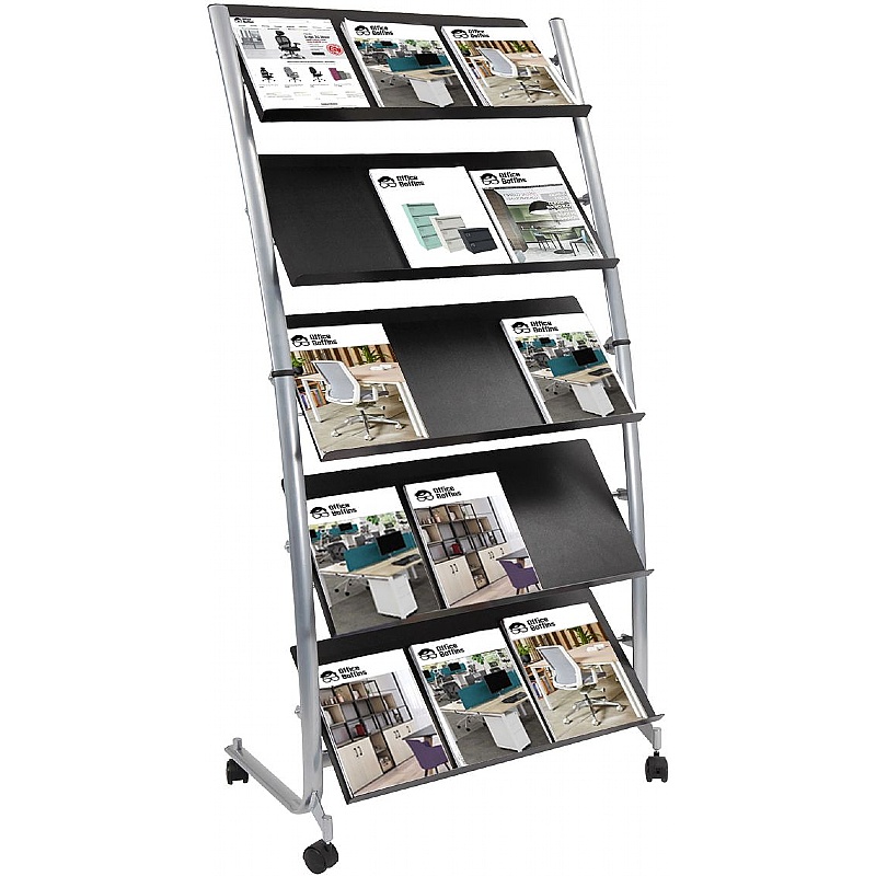 15 Compartment Mobile Leaflet / Brochure Dispenser - Display Equipment