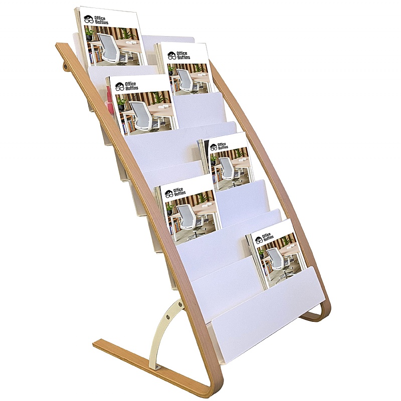 Woody 16 Compartment Leaflet / Brochure Dispenser - Display Equipment