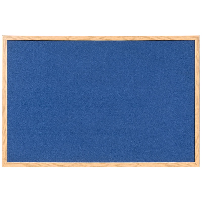 Bi Office Earth Oak Frame Felt Noticeboard Blue