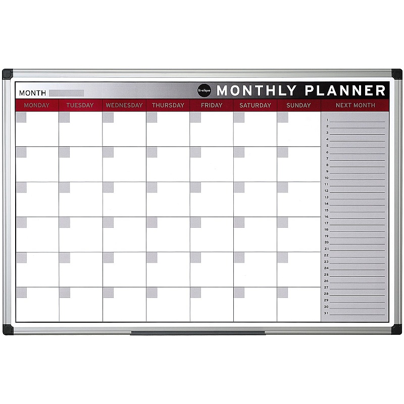 Bi Office Coloured Magnetic Monthly Planner