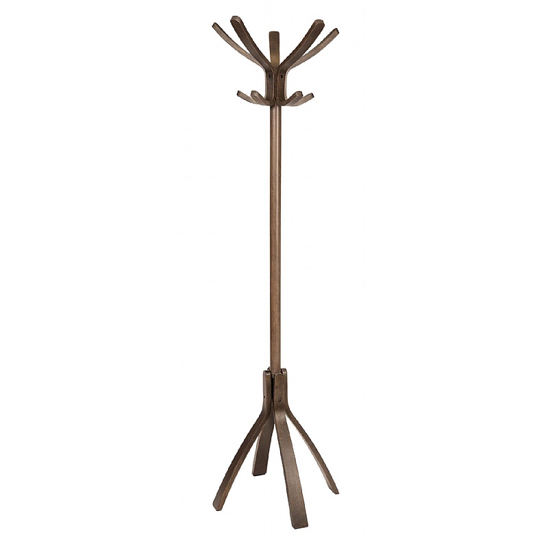 Cafe Dark Wood Office Coat Stand - Office Accessories