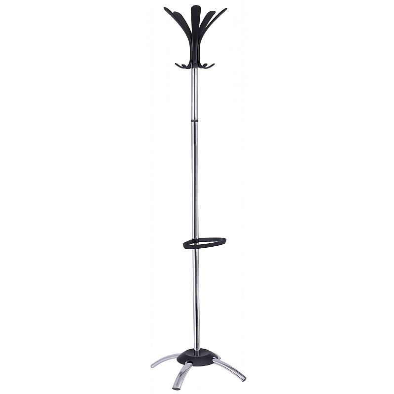 Cleo Chrome Office Coat Stand - Office Accessories