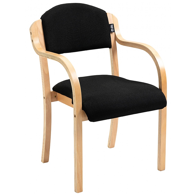Guest Wooden Frame Stacking Office Armchairs - Office Chairs